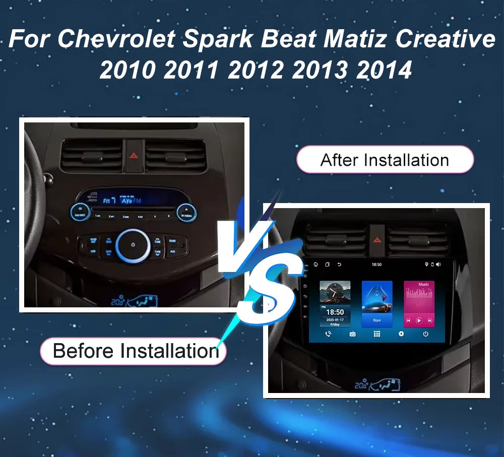 Android 16 Car DVD Radio Stereo For Chevrolet Spark 2010 2011 2012 2013 2014 Auto Multimid