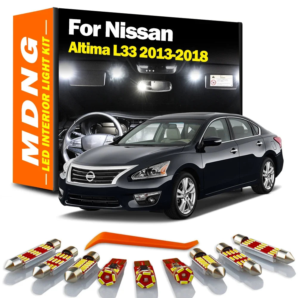 13-Piece LED Interior Light Kit for Nissan Altima L33 - Canbus Error-Free Bulbs | AUTOKITSHOP