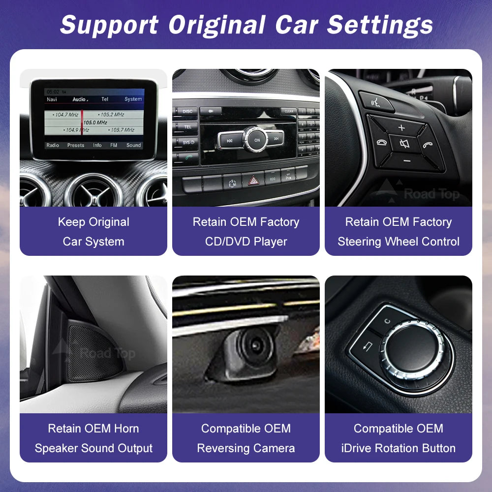 Wireless CarPlay Android Auto Car Multimedia Touch Screen for Mercedes Benz A B Class CLA  | AUTOKITSHOP