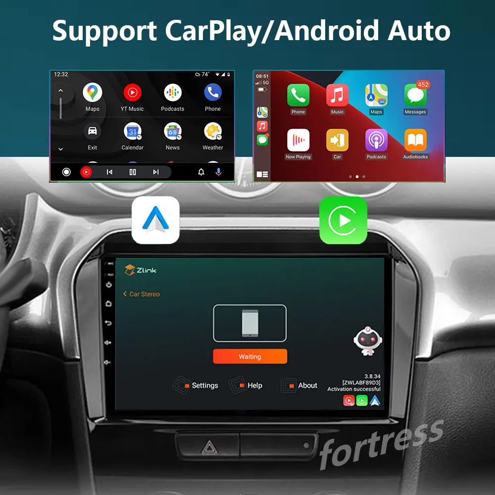 Android 13 For Suzuki Vitara 4 2015 - 2022 Car Radio Stereo Multimedia Navigation GPS Vide