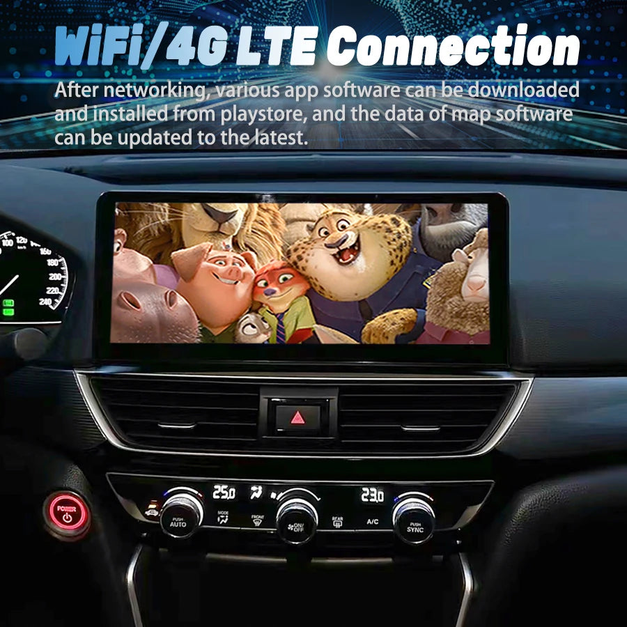 12.3'' Car Radio Android 14 For Honda Accord Europe Spirior 2018-2021 GPS Navigation Multi | AUTOKITSHOP
