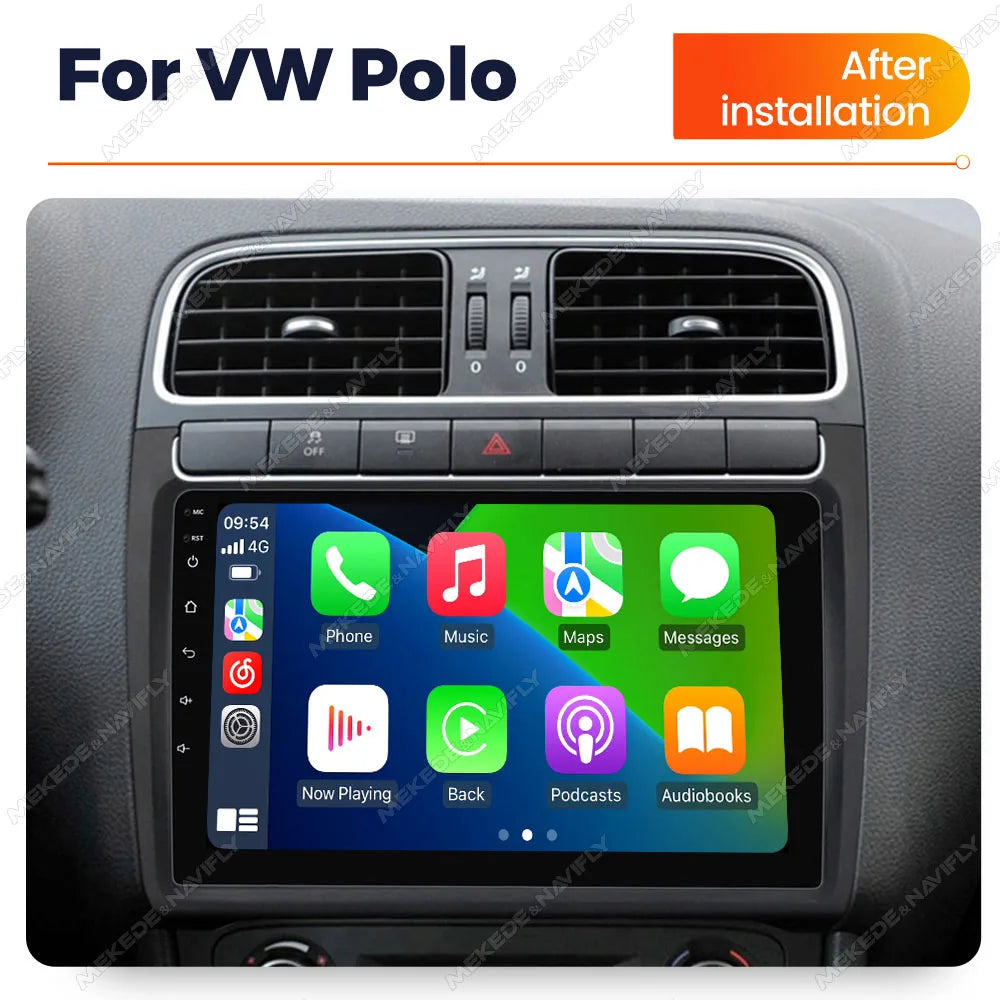 9 inch IPS screen Android 14 Car Radio For VW Volkswagen POLO Sedan 2008 - 2015 Wireless C