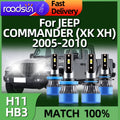 2/4Pcs 30000LM LED Car Headlight H11 9005 Light Bulbs 6000K For JEEP COMMANDER XK XH 2005