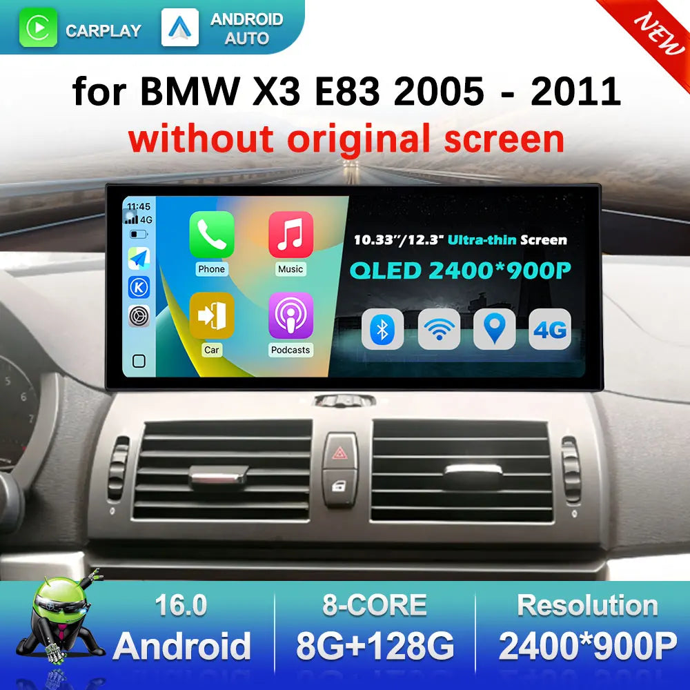 Carplay DSP Stereo Car Radio Multimedia Player for BMW X3 E83 2005 - 2011 Without Original