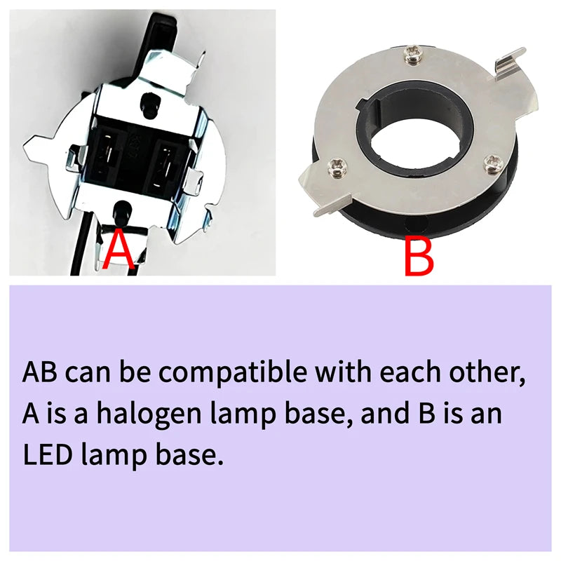H7 Adapter Holder For Audi A3 A4L A6L BMW Mercedes Benz Buick VW Jetta Magotan Polo LED He