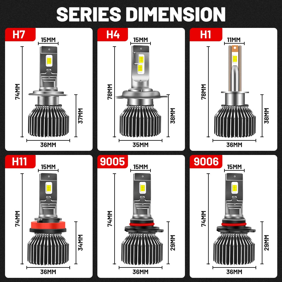 7800W K5C H4 H7 LED Headlight 8600000LM H11 H8 H9 H1 9005 HB3 9006 HB4 9012 HIR2 Auto Car