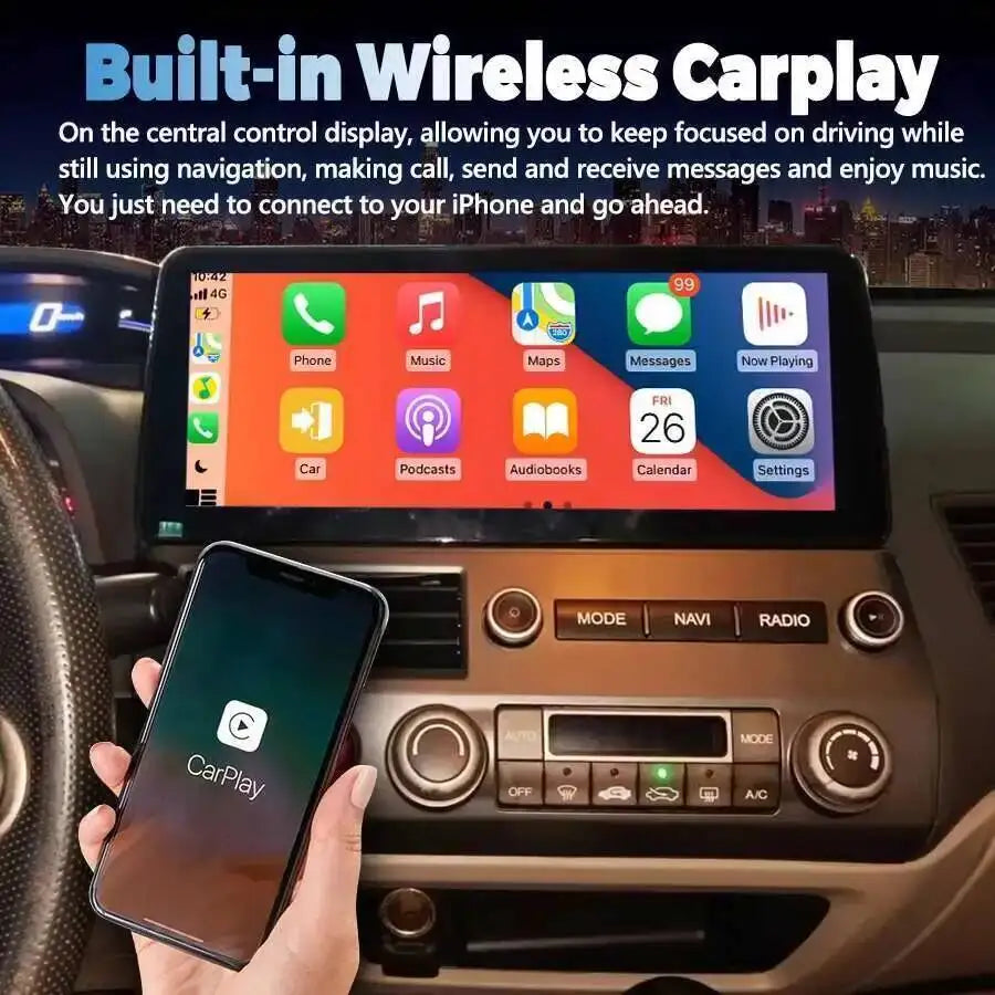 12.3inch Android 15 Car Radio For Honda Civic 2005-2012 Multimedia Video Player 4G Carplay | AUTOKITSHOP