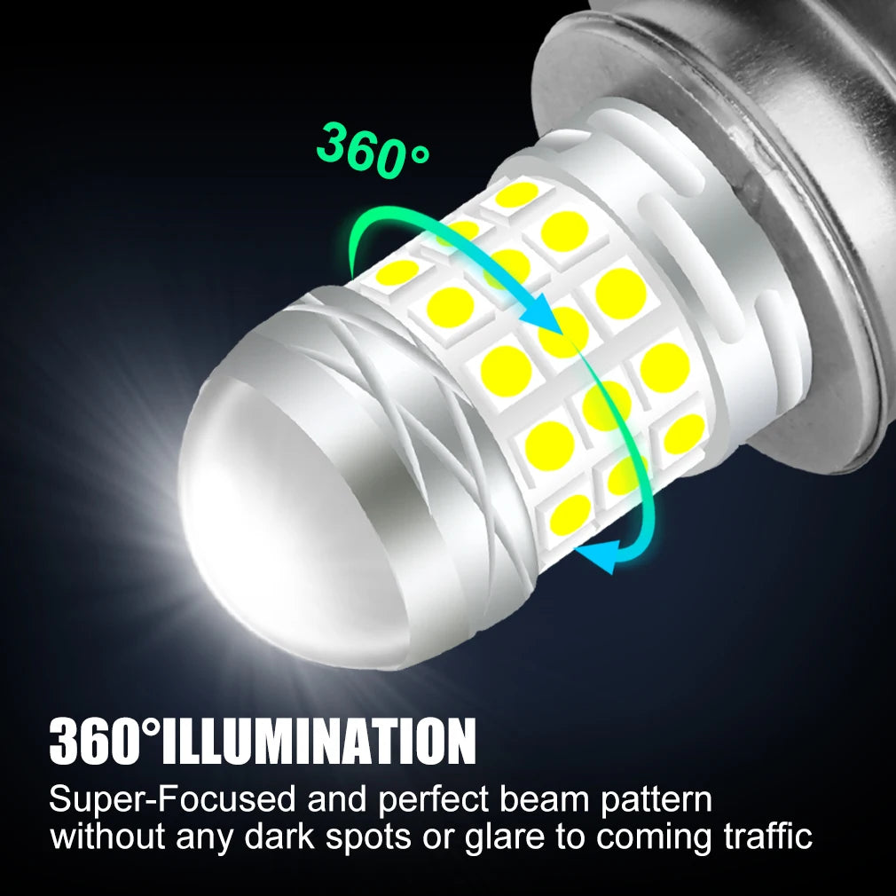H4 Led Motorcycle Headlight LED BA20D H6 P15D Lamp LED Moto High/Low Beam Led Bulbs Lamp M