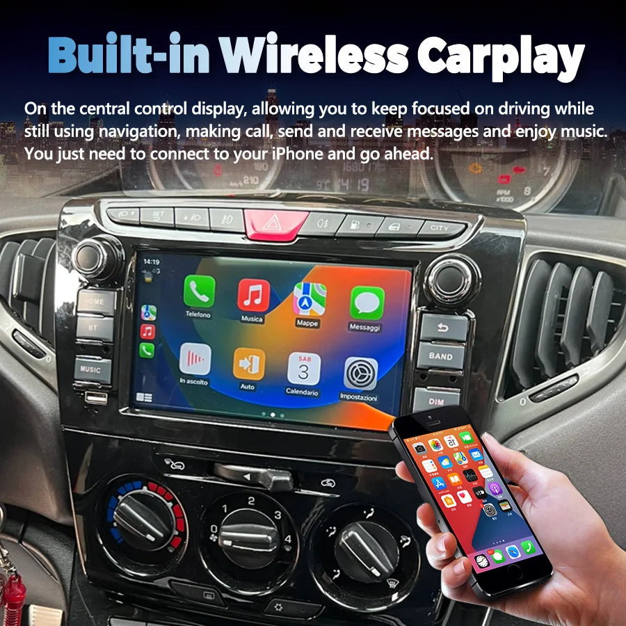 Android 14 Car Radio Multimedia for LANCIA YPSILON 2012 2014 2016 2018 2020 Wireless Carpl