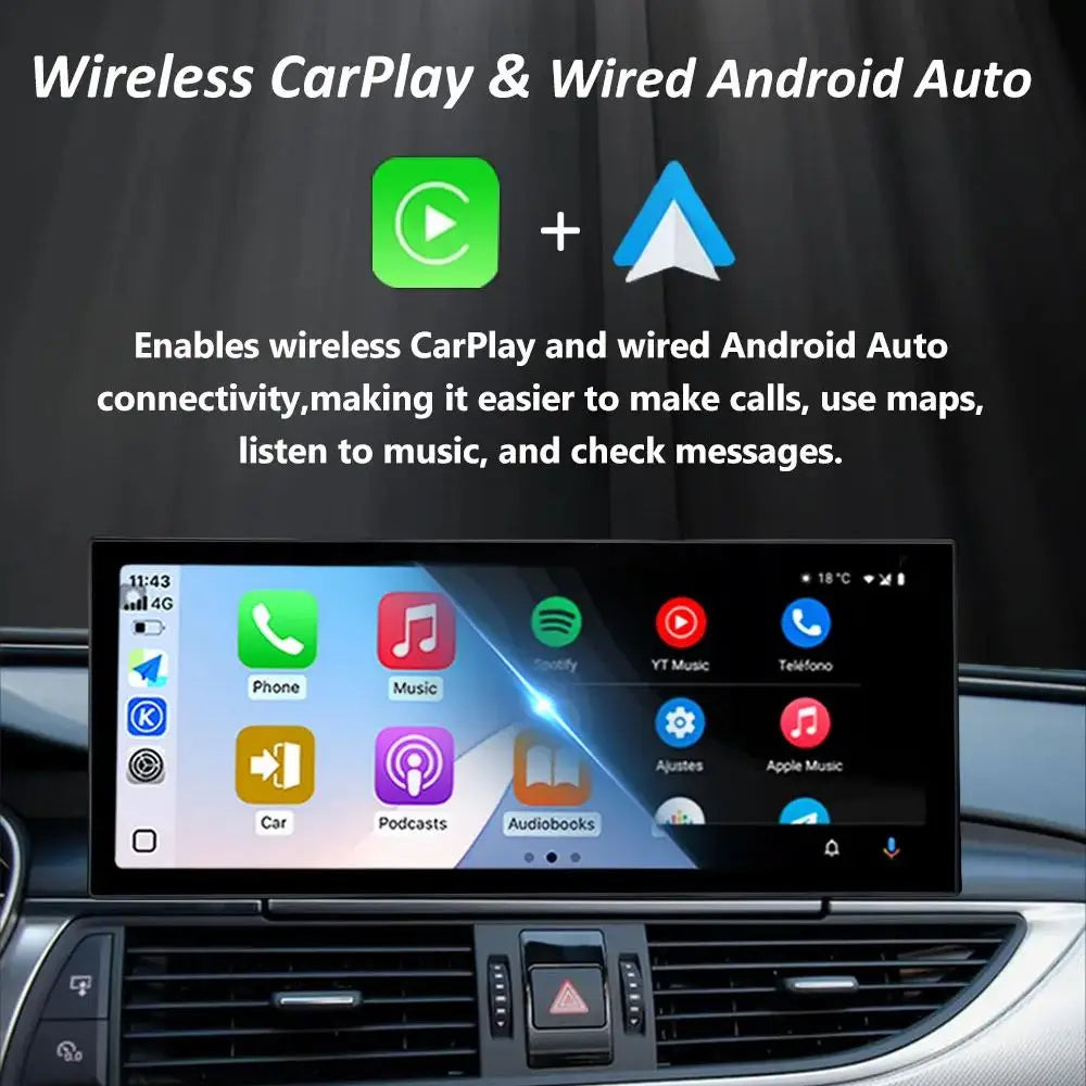 For Audi Q5L 2018 - 2019 Wireless CarPlay Navigation GPS Radio 4G WIFI Bluetooth Android 1