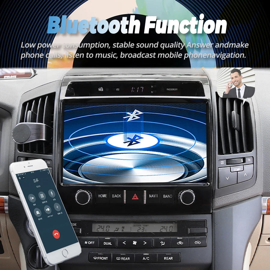 11.5inch For Toyota Land Cruiser 200 LC200 2008-2015 Car Radio Touch Screen Carplay GPS Vi