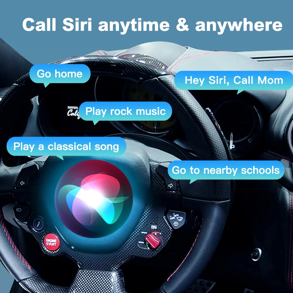 Wireless CarPlay Android Auto Interface for Ferrari California T 2015-2018 - Mirroring USB Flash Play, OEM Mic Support