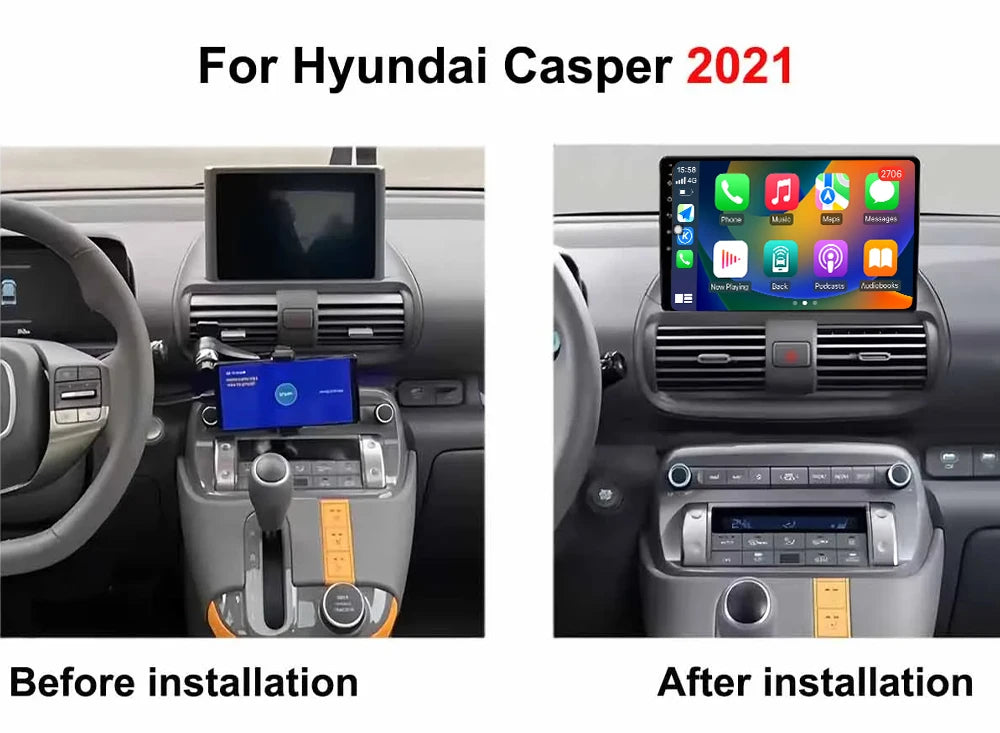 9 Inch Android 16 Car Radio For Hyundai Casper 2021 Stereo Receiver GPS Navigation DSP Vid