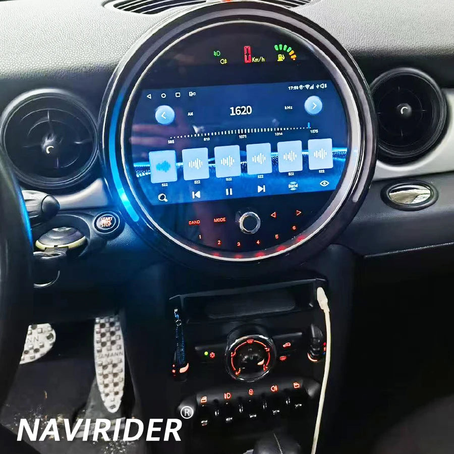 Android 14Carplay Multimedia Video Player stereo HU For BMW Mini Cooper R56 2007- 2010 SIM