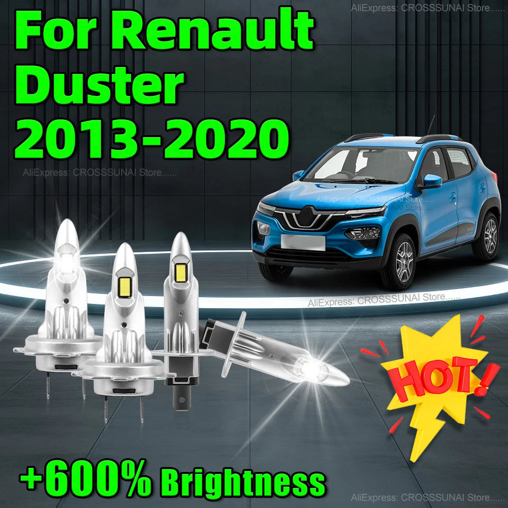 2/4Pcs 150W Led Lights High Quality CSP Headlight Bulb Plug&Play Car Lamp For Renault Dust