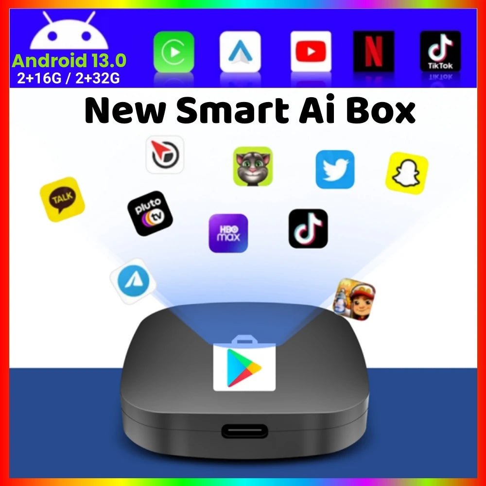 3 in 1 Wireless Carplay&Android Auto Adapter Car Intelligent System AI Box WIFI TF Card Fo | AUTOKITSHOP