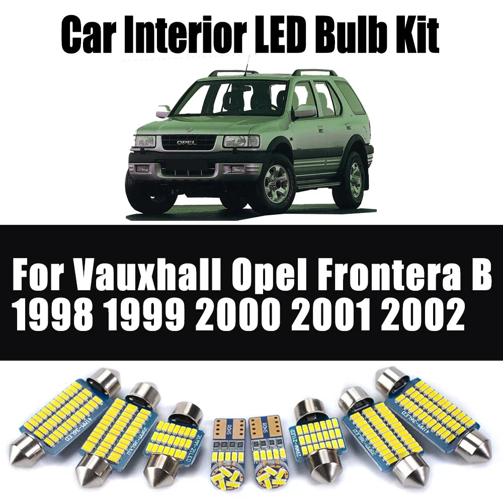 13-Piece LED Interior Light Kit for Vauxhall Opel Frontera B - Canbus Error-Free Bulbs | AUTOKITSHOP