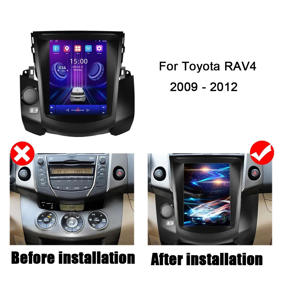 Car Radio Multimedia Video Player GPS Navigation For Toyota RAV4 2009 - 2012 Android 16 Au