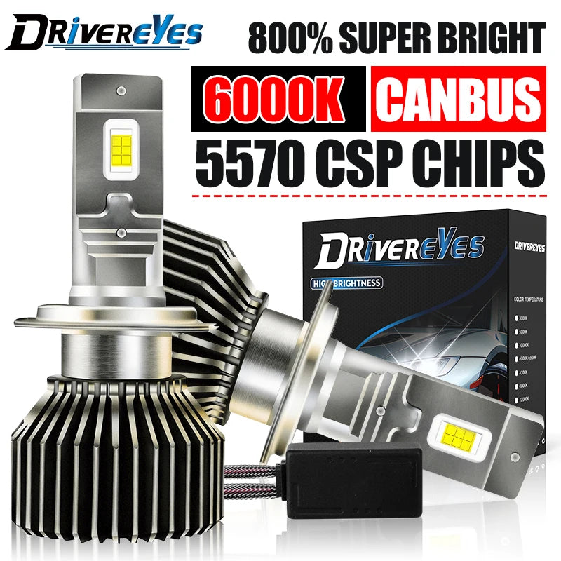 H4 H7 LED Headlight Canbus H11 H8 H9 H1 9005 HB3 9006 HB4 9012 HIR2 Auto Car Bulbs 6000K 1