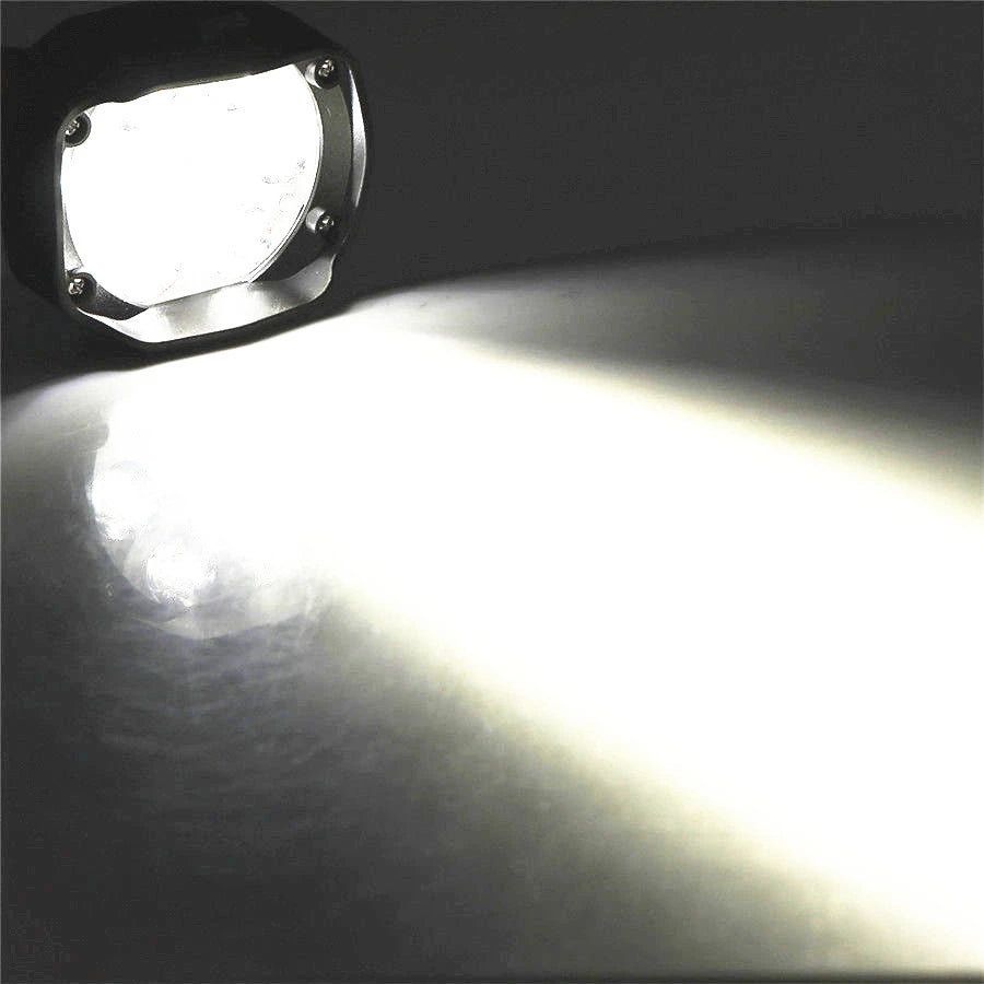 Universal 1 Pair 30W 3000LM 12 LEDs Motorcycle Headlight Lamp Moto Scooter Fog Lights Spot