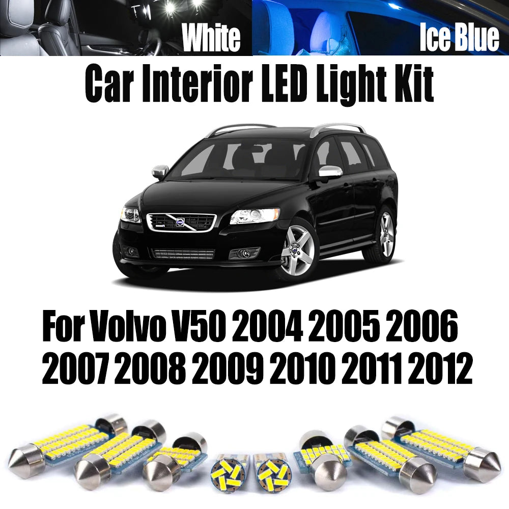 LED Interior Light Kit for Volvo V50 2004 - 2007 - Canbus Dome Map Door Trunk Bulbs | AUTOKITSHOP