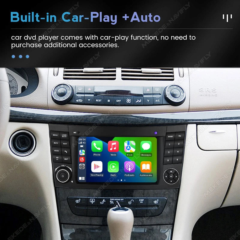 Intelligent car audio system 7inch Car Radio CarPlay For Mercedes Benz E-class W211 E200 E