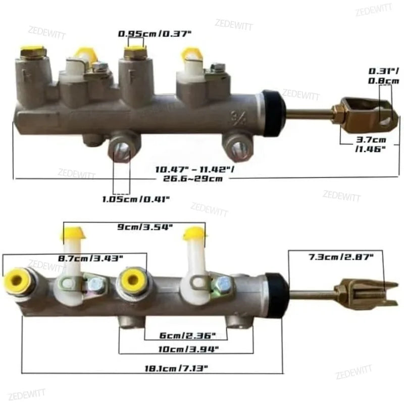 Replacement Brake Master Cylinder Assembly Compatible with Tomberlin Golf Cart E Merge 500 E2 E4 - Automotive LED Light