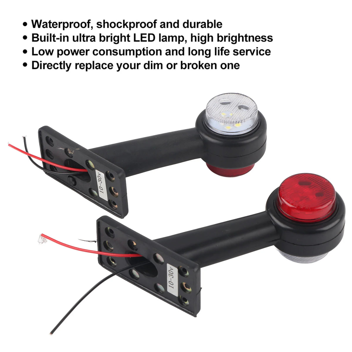 Side Marked Lamp 12 LED 10V‑30V Elbow Side Marker Indicator Light Lamp Side Marked Lamp for Car  - Canbus LED Car Light