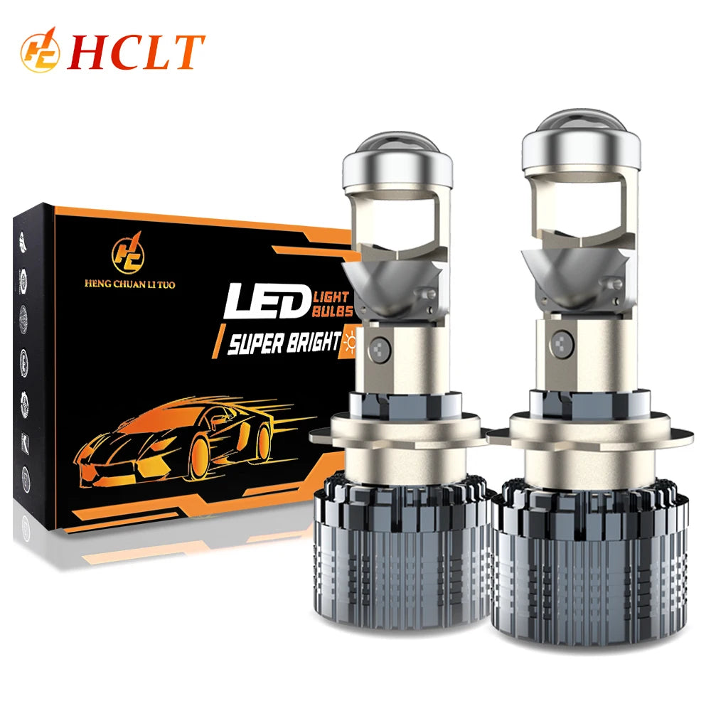 H7 H4 Bi LED Projector Lens Headlight 30000LM Canbus H11 9005 HB3 9006 HB4 Mini Projector