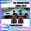 6500K White H11 H8 H9 LED Headlight Canbus No Error 3570 CSP Chips 120W 12V 24V Plug and P