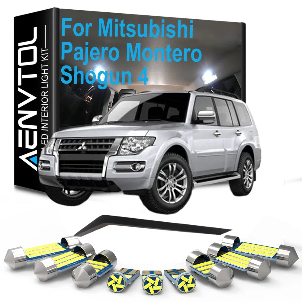 LED Bulb Interior Plate Light Kit For Mitsubishi Pajero Montero Shogun 4 MK4 V93 V97 V98 2