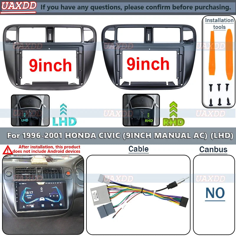 Kit garniture tableau bord Audio pour cadre DVD voiture Radio multimedia voiture for Honda