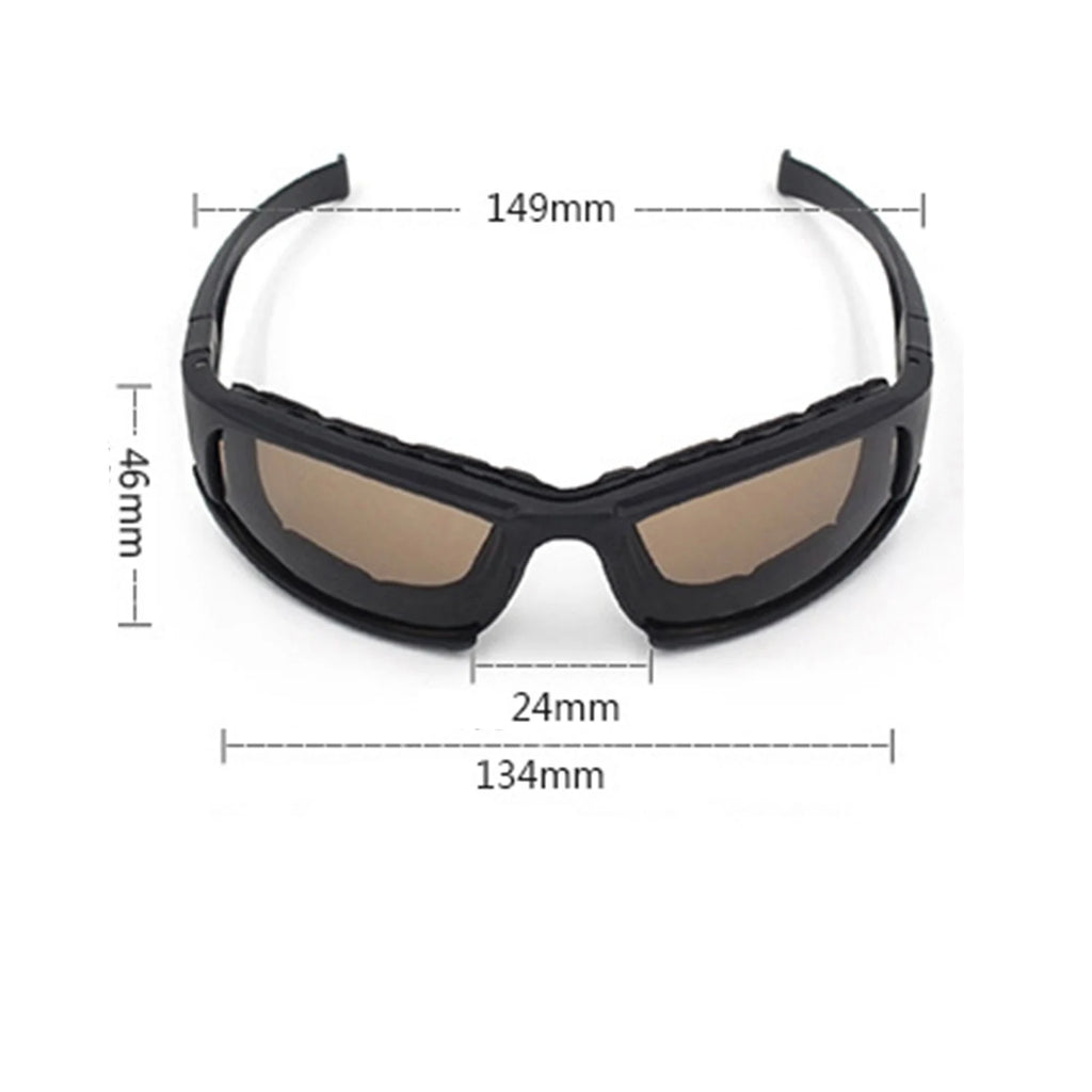1Set Cycling Glasses CS Tactical Protection Motorcycle Windshields/For X7 Polarization Set