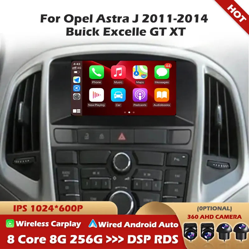 Radio Carplay For Opel Astra J 2011-2014 Buick Excelle GT XT Car Multimedia Player Intelli