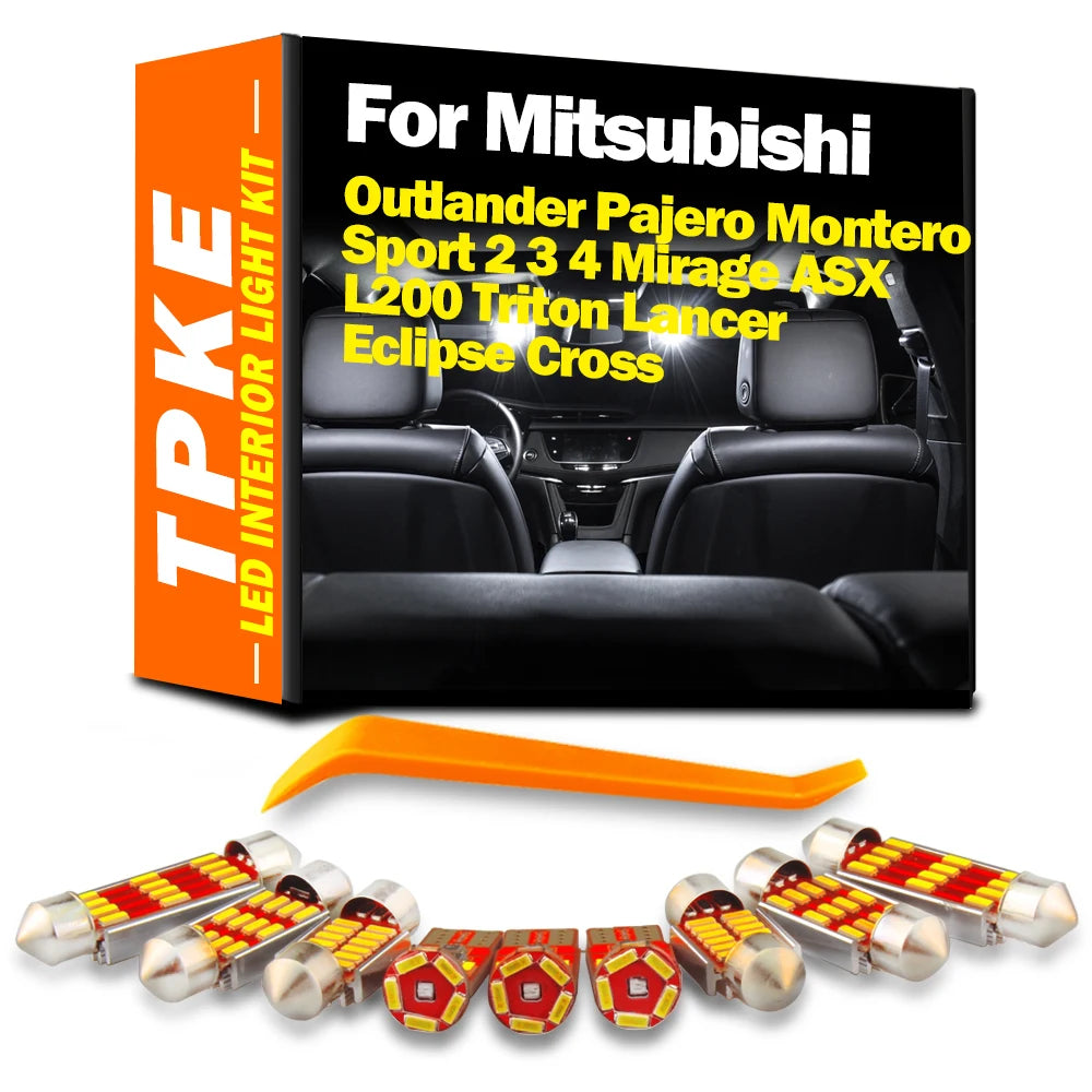 LED Interior Light Kit for Mitsubishi Outlander Pajero Montero Sport 2 3 4 Mirage ASX L200 Triton Lancer Eclipse Cros...