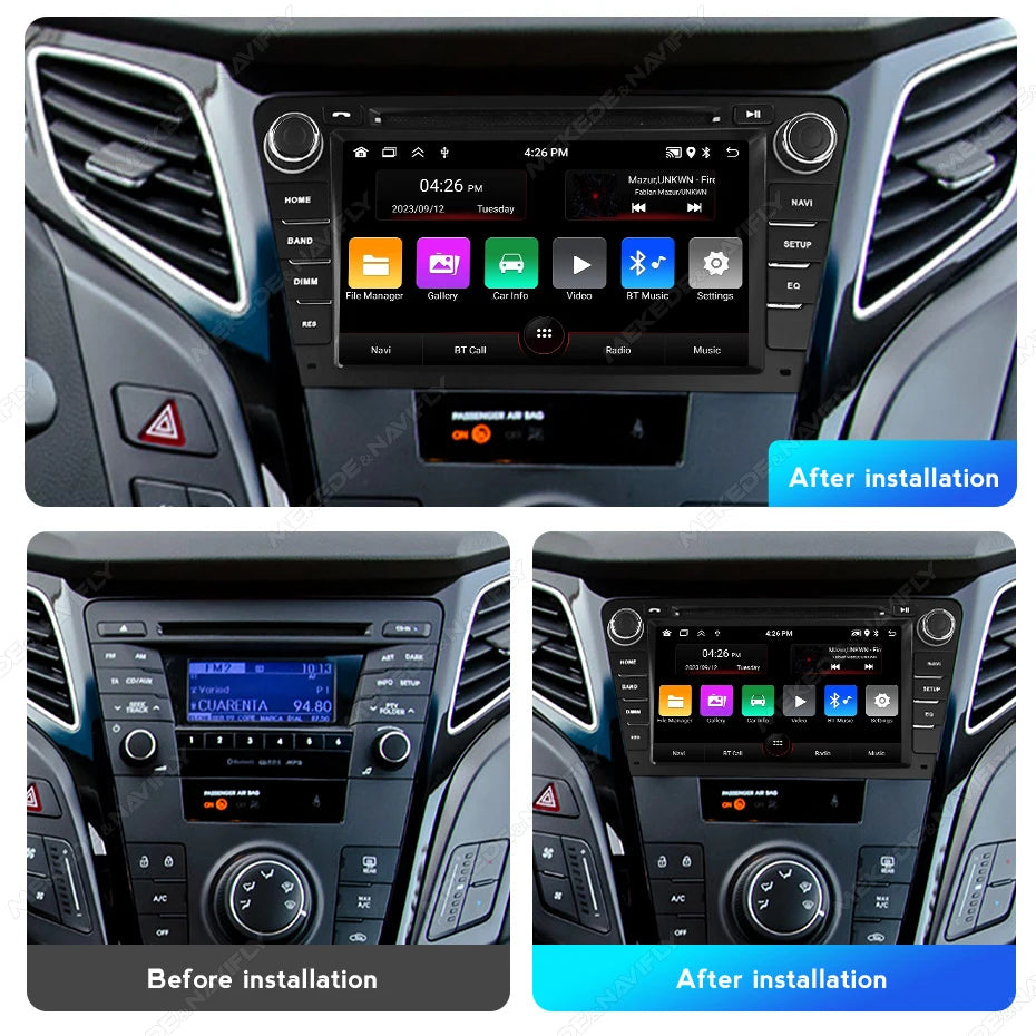 For Hyundai i40 2011 - 2019 Android 15 64G 2 Din Car Radio Carplay GPS Central Multimedia