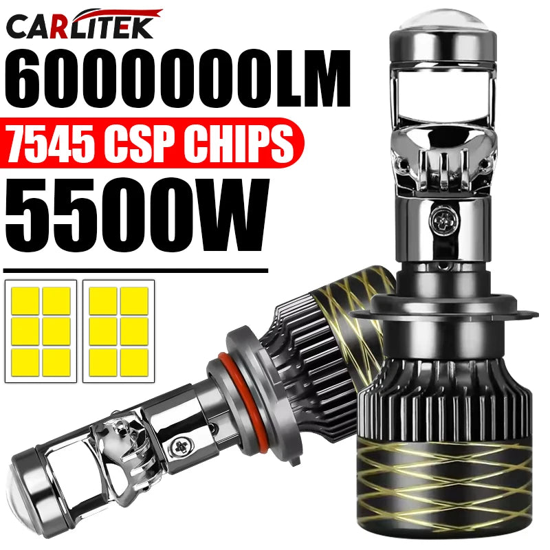 5500W H7 H4 Canbus Car Headlight Mini Lens H11 H8 H9 9005 9006 HB3 HB4 LED Projector Bulb