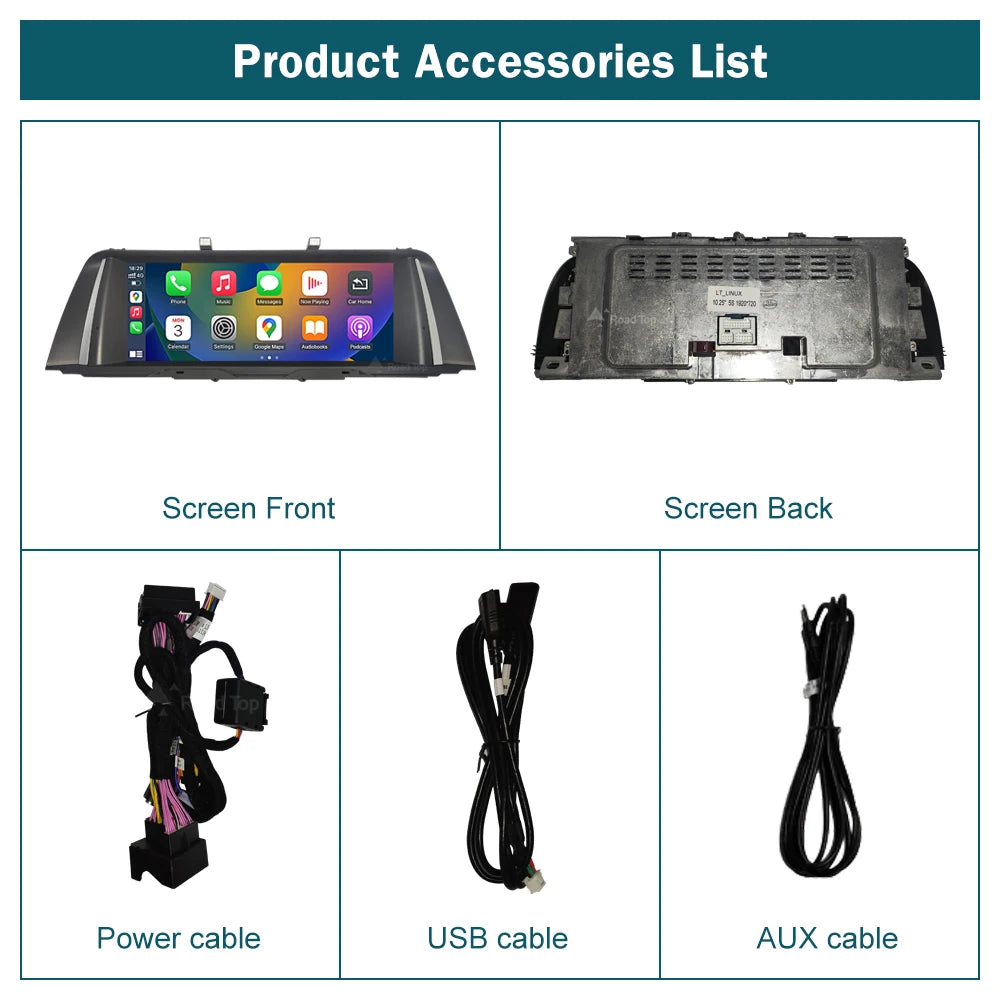 CN RoadTop For BMW Series 5 F10 F11 2011-2017 Wireless CarPlay Android Auto Multimedia Rad