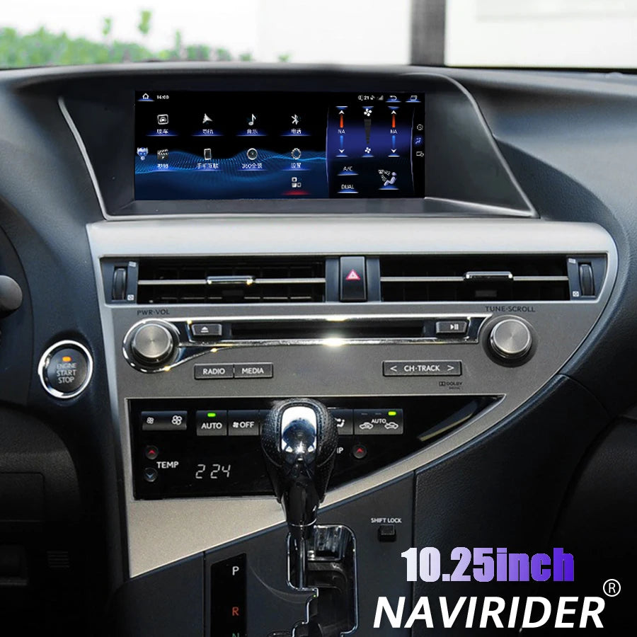 10.25INCH Bluetooth Carplay Car Multimedia Video Player For LEXUS RX270 RX350 2009 - 2012