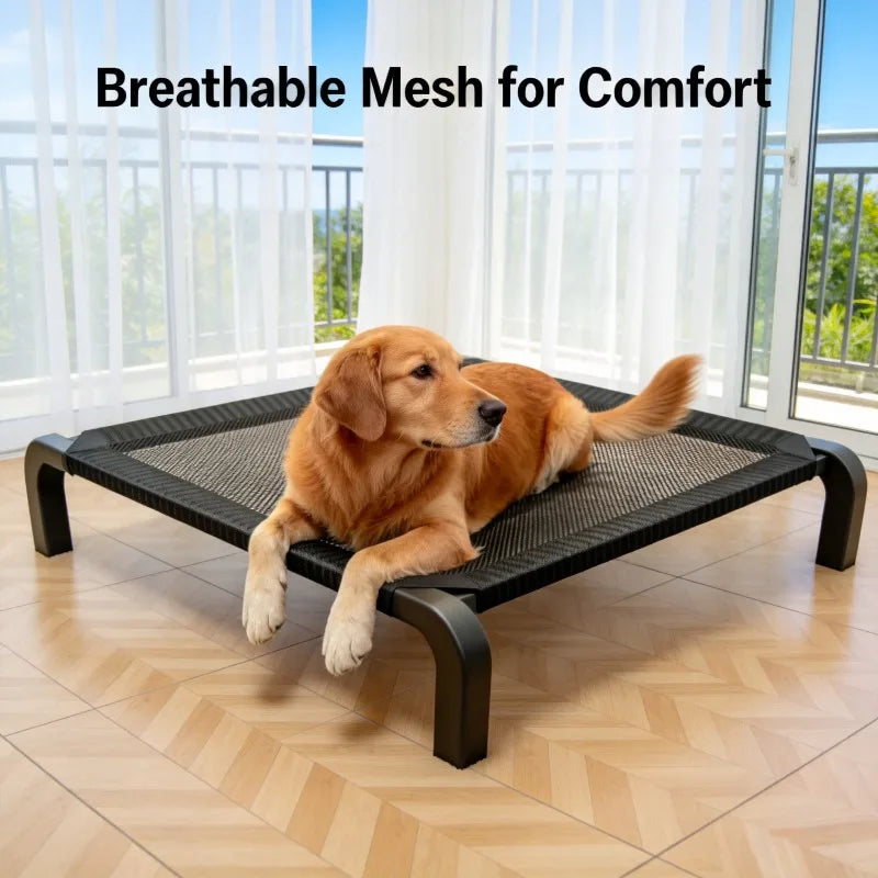 Pet Supplies Foldable Dog Bed All Season Large and Small Dogs Camp Bed Detachable Waable Militar - Automotive LED Light