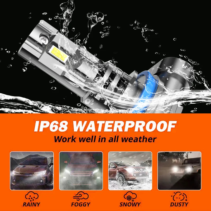 High Power H11 Car LED Headlight 1:1 Mini Size Headlamp Car Lamps Super Bright Plug And Pl