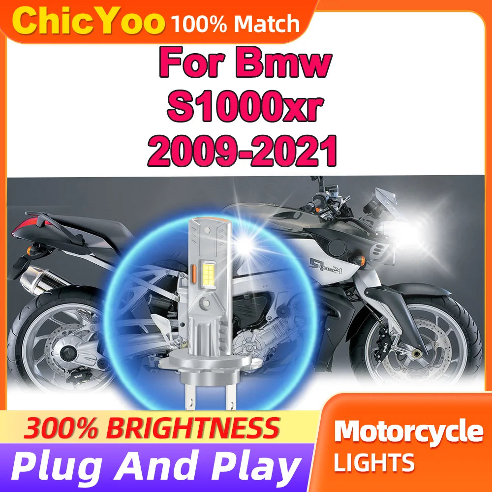 H7 LED Motorcycle Front Lamp Canbus CSP Chips Plug And Play Moto Headlight 12V For Bmw S10