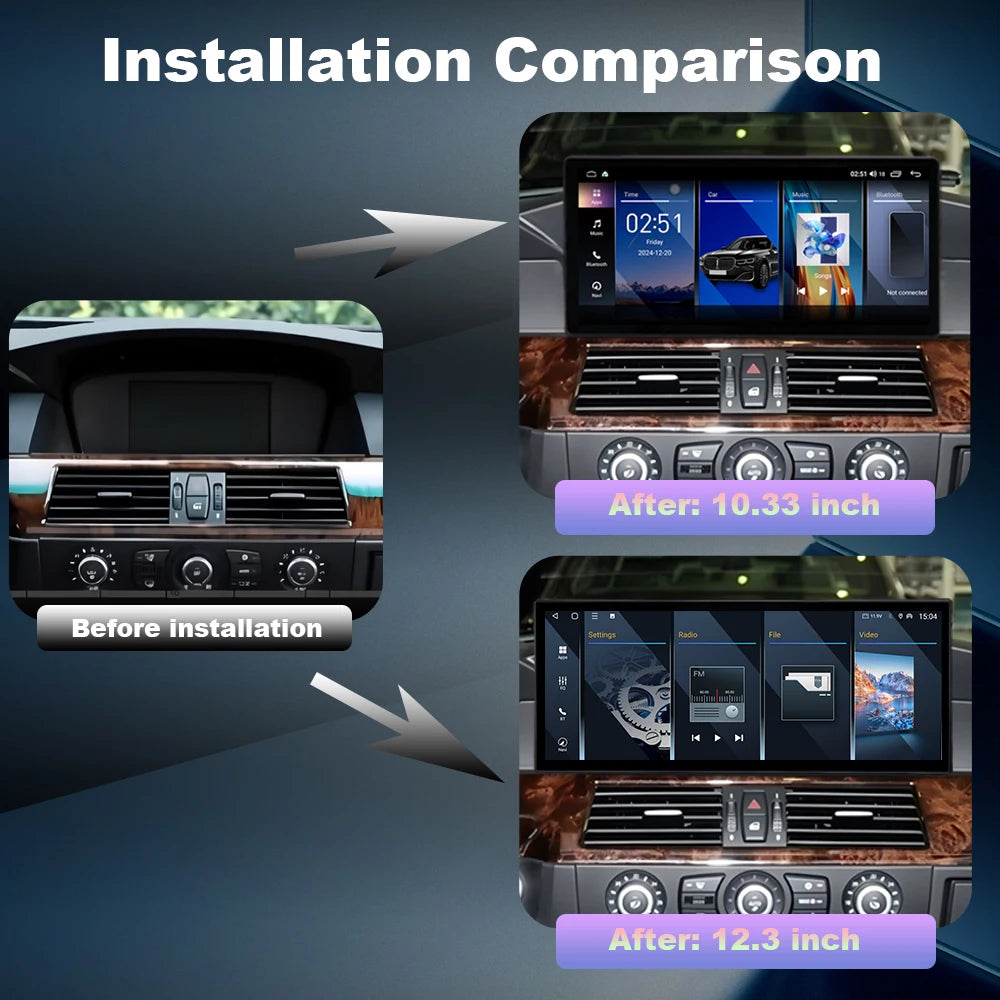 Android 14 For BMW 5 Series E60 E61 E62 2005-2008 CCC Navi GPS Car Radio Video Multimedia