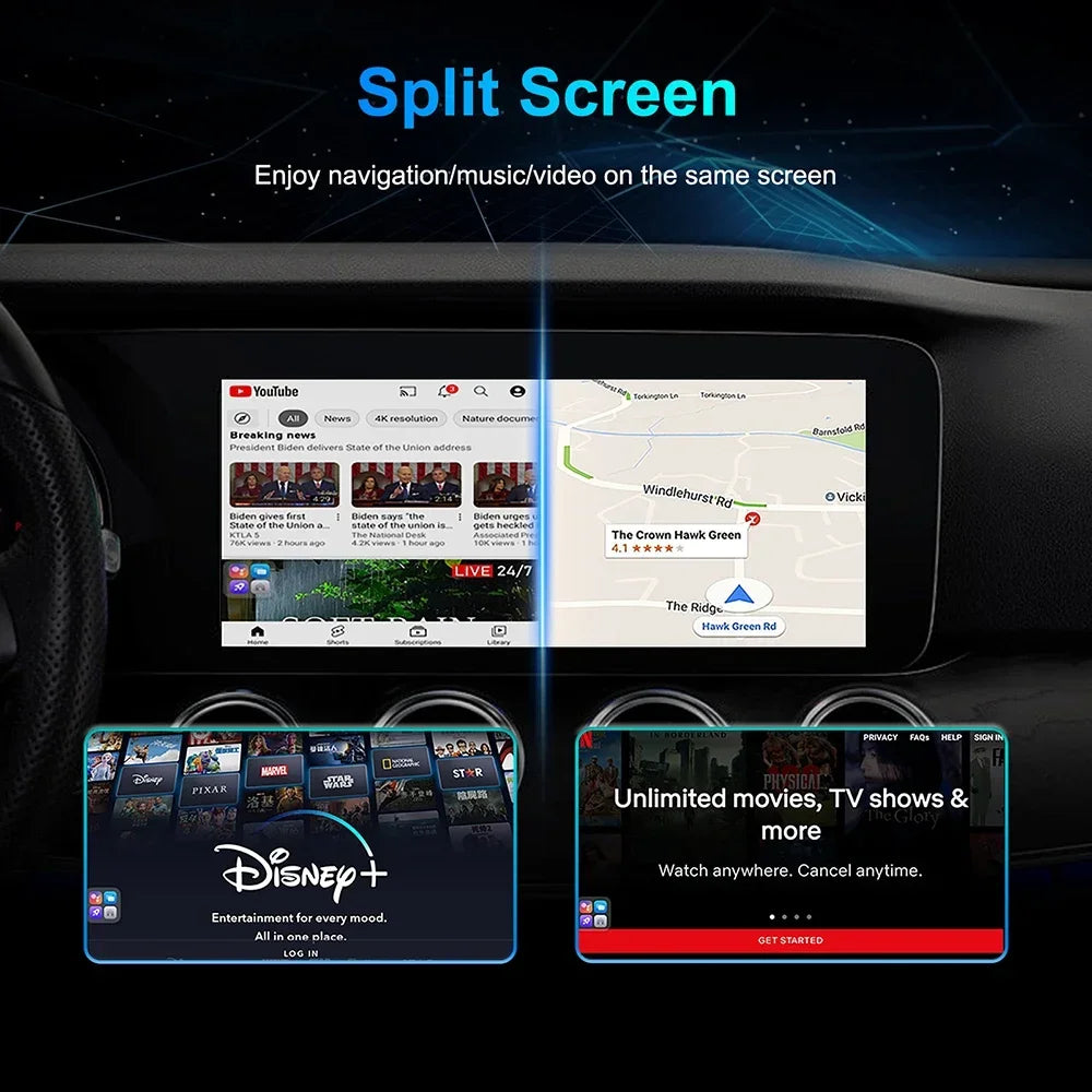 Android 13.0 CarPlay AI Box Qualcomm 6225 8-Core Chip Android Auto Wireless CarPlay Mini A