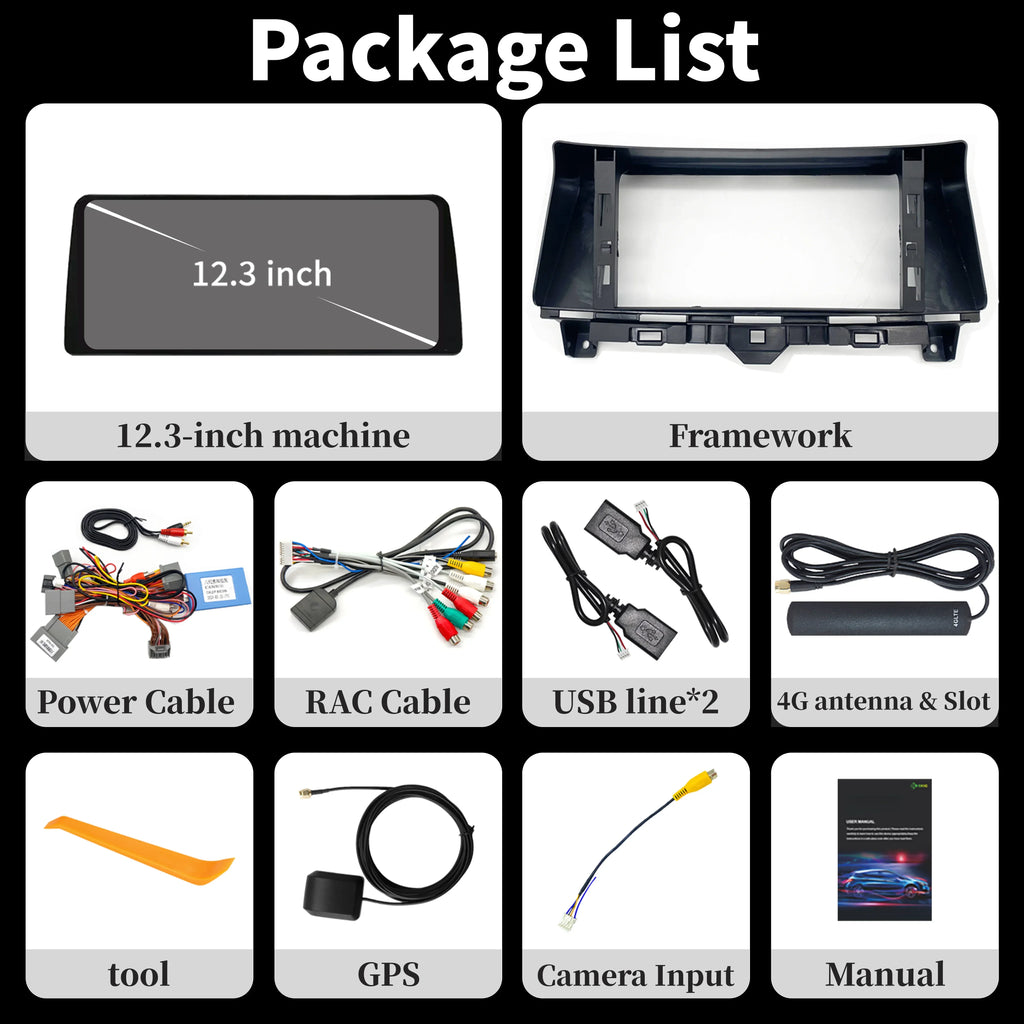 12.3inch Android For Honda Accord 2008-2012 Car Radio Multimedia Navigation 4G GPS Wireles