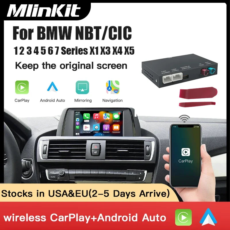 Wireless CarPlay For BMW NBT CIC 1 2 3 4 5 7 Series F20 F21 F23 F30 F31 F34 F35 F32 F33 F3