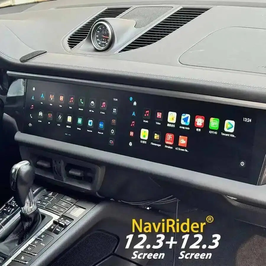 12.3+12.3inch For Porsche Macan 2014-2017 2din Car GPS Dual Android Screen Multimedia Vide | AUTOKITSHOP