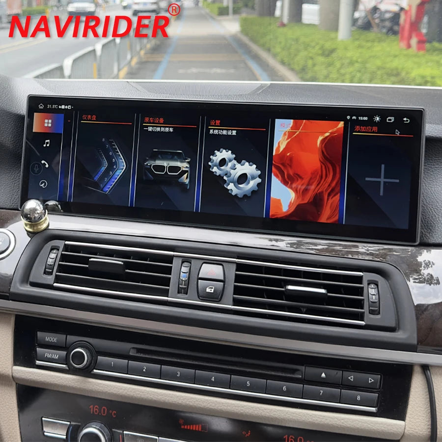 14.9" Android Screen For BMW 5 Series GT F10 F11 F18 2011-2017 CIC NBT Stereo CarPlay Car
