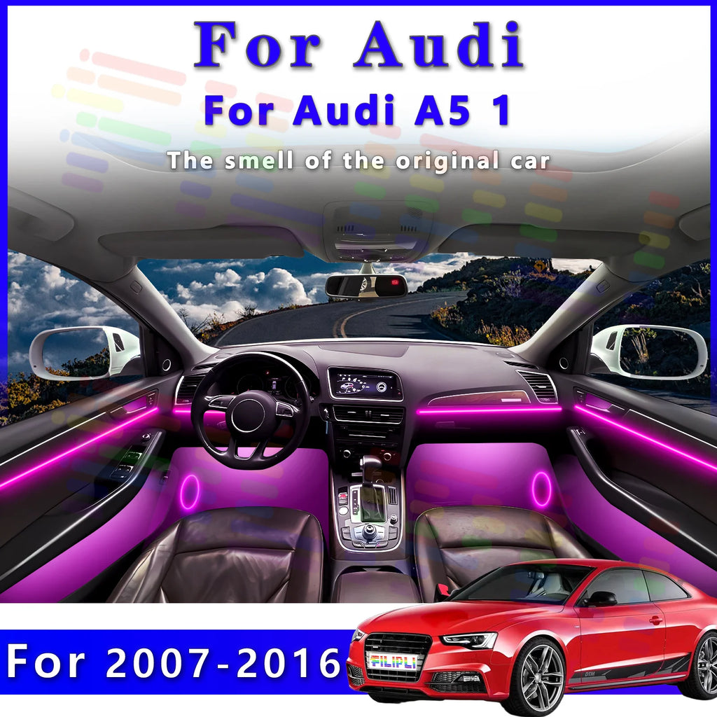 RGB - Ambient Light - for Audi A5 2007-2016 - App Control - Car Interior Lighting | AUTOKITSHOP