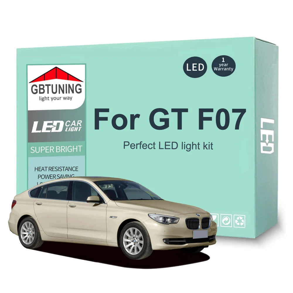 26-Piece LED Interior Light Kit for BMW 5 Series GT 5GT F07 528i 535i 550i GT 520d 535d 530d xDrive 2009-2017 - Canbu...